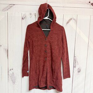 KÜHL Women’s Isla Long Jacket Small Red‎ Spice Heather EUC